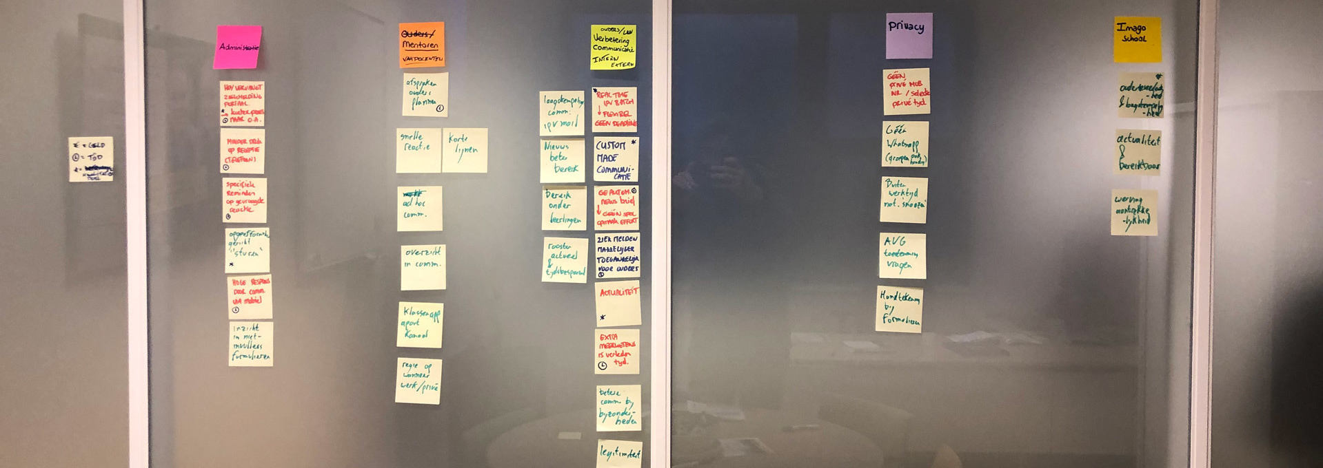 Post-its schoolcommunicatie voortgezet onderwijs